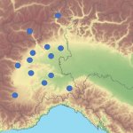 Mappa con la localizzazione delle stazioni di monitoraggio in Piemonte - p.g.c. GPSO
